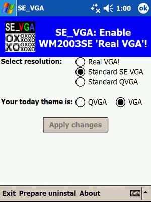 SE_VGA: "" VGA     Windows Mobile 2003 SE