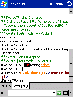 IRC-  Pocket PC
