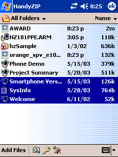 HandyZIP  Windows Mobile 2003